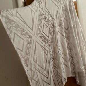 White sheer shawl/shirt